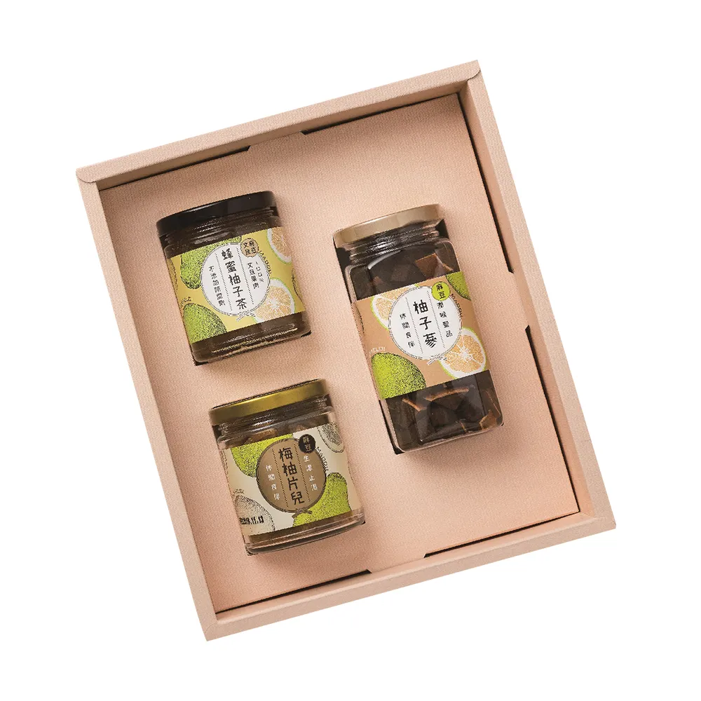 【農會】麻豆農會 麻農選物極品禮盒-大X1盒(蜂蜜柚子茶+柚子蔘+梅柚片兒 附贈提袋  伴手禮)