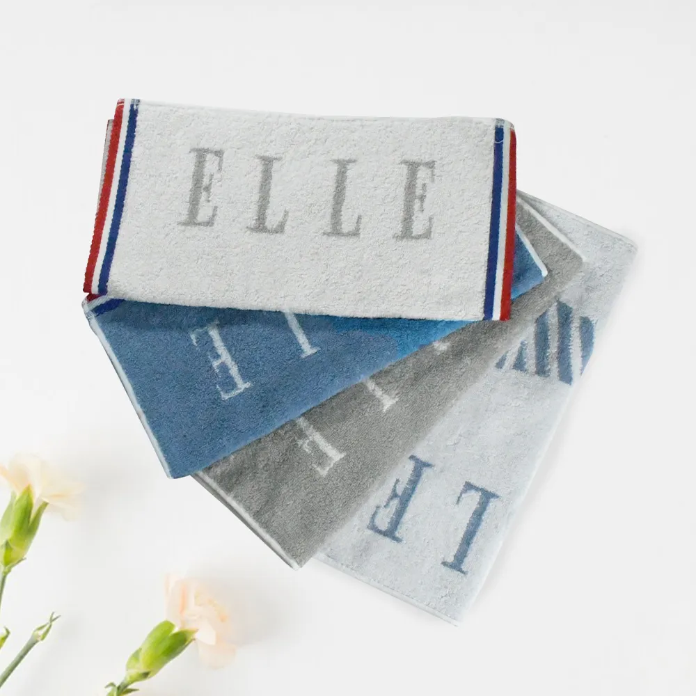 【ELLE HOME】8條組_法國時尚純棉鬆厚毛巾(巴黎經典/艾菲爾鐵塔)2款2色選