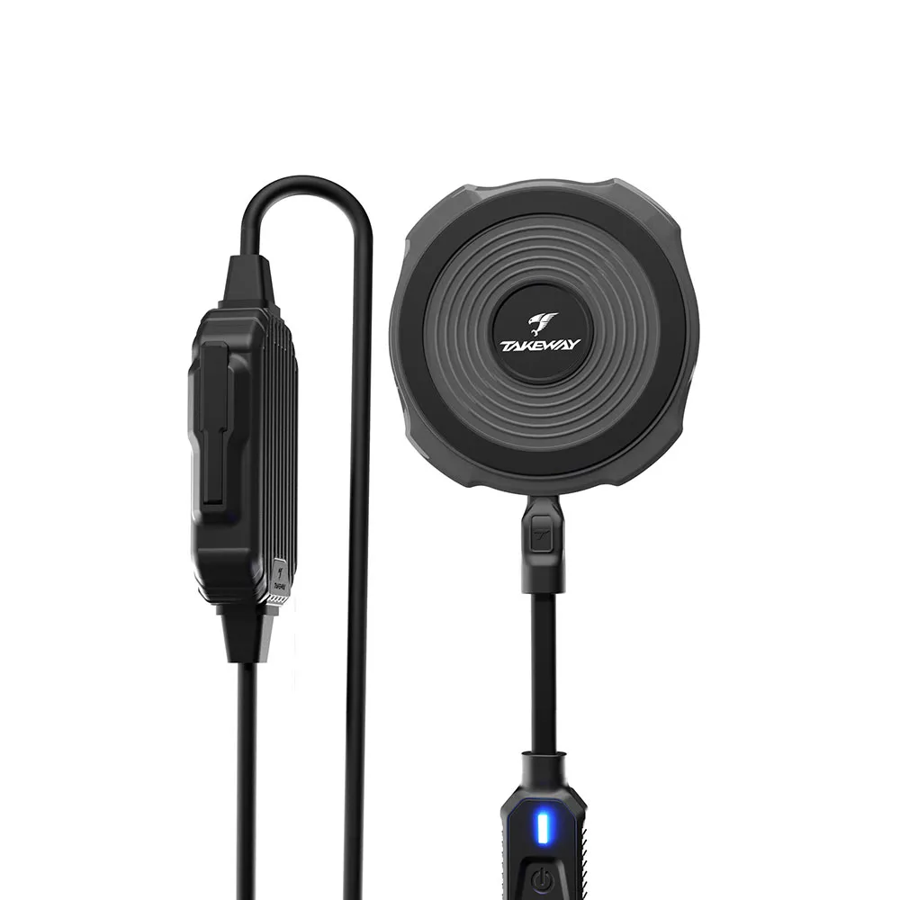 【TAKEWAY】黑隼2專用配件 無線充電模組+Type-C轉接線(T-MP03/無線充+C口有線充/支援MagSafe/機車手機架)