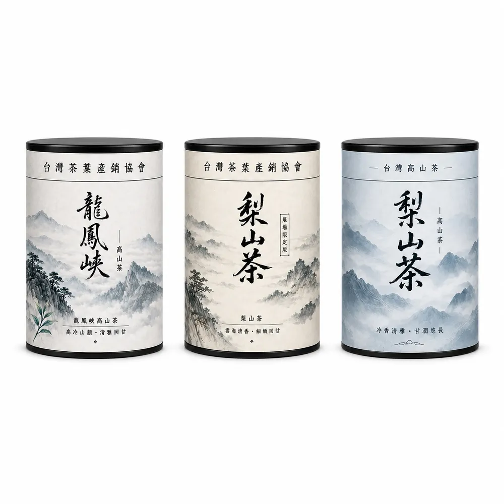 【台灣茶葉產銷協會】龍鳳峽＋梨山展場＋梨山 三茶3入組｜罐裝4兩(1+1+1)