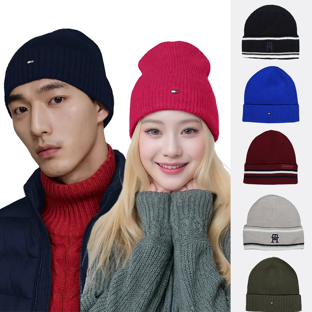 【TOMMY HILFIGER】TOMMY 經典刺繡Logo毛帽-多色選(平輸品/保暖舒適)