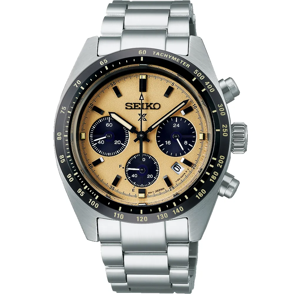 【SEIKO 精工】Prospex 熊貓錶 SPEEDTIMER 太陽能三眼計時手錶 錶 生日禮 送禮(SSC817P1/V192-0AF0Y)