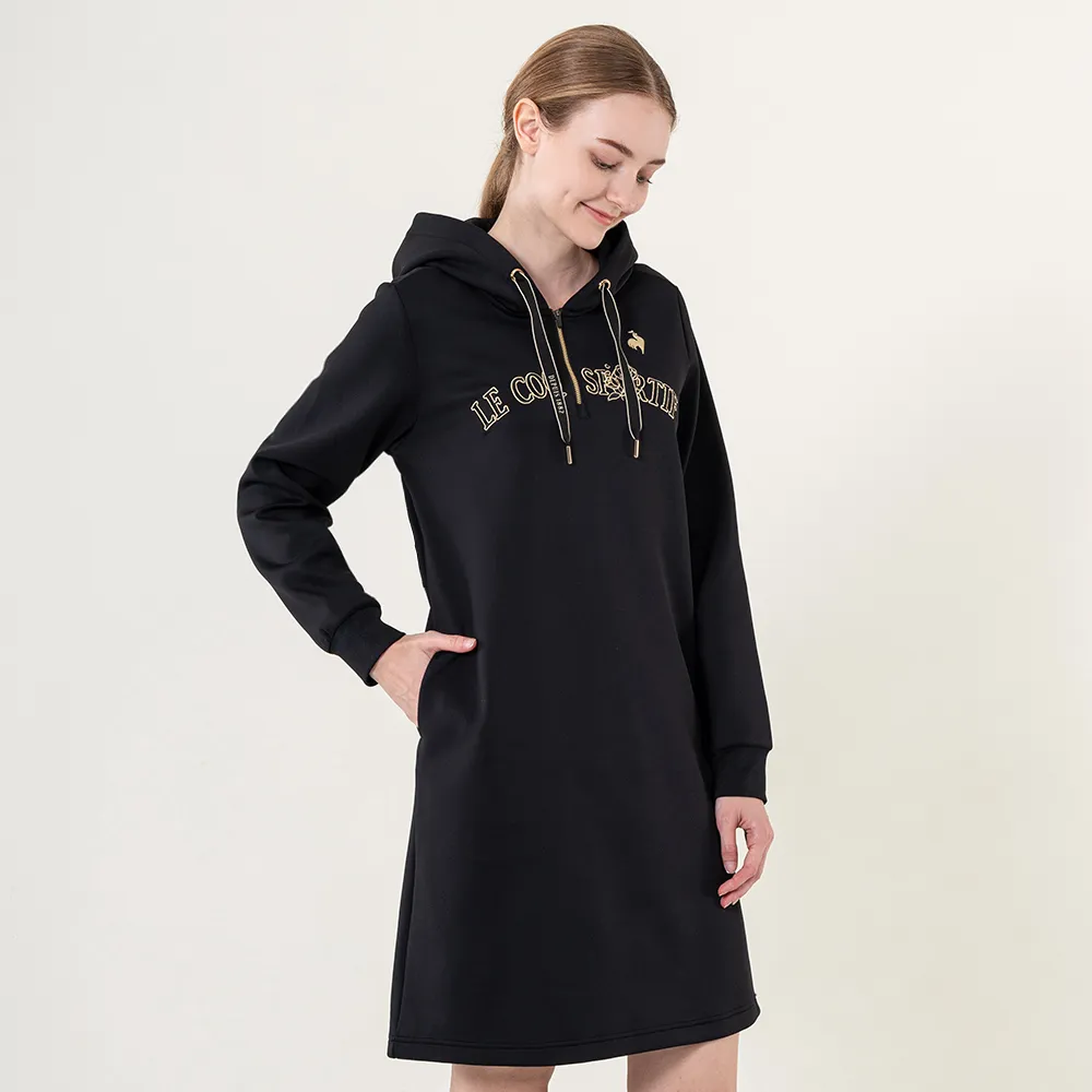 【LE COQ SPORTIF 公雞】休閒經典長袖連身裙 女款-3色-LWU22327
