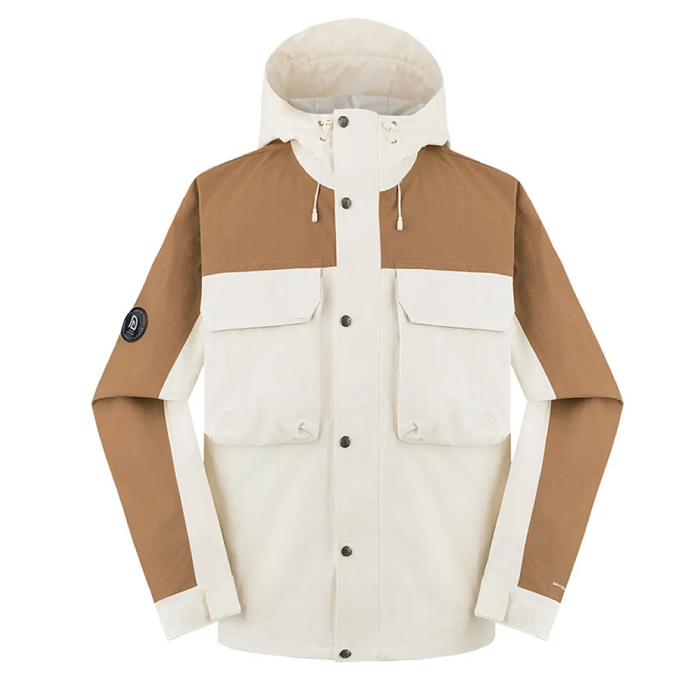 【The North Face】男女 YOTS M66 RIPSTOP RAIN JACKET 防水透濕連帽外套(8CAW-95R 沙丘白/奶咖棕)