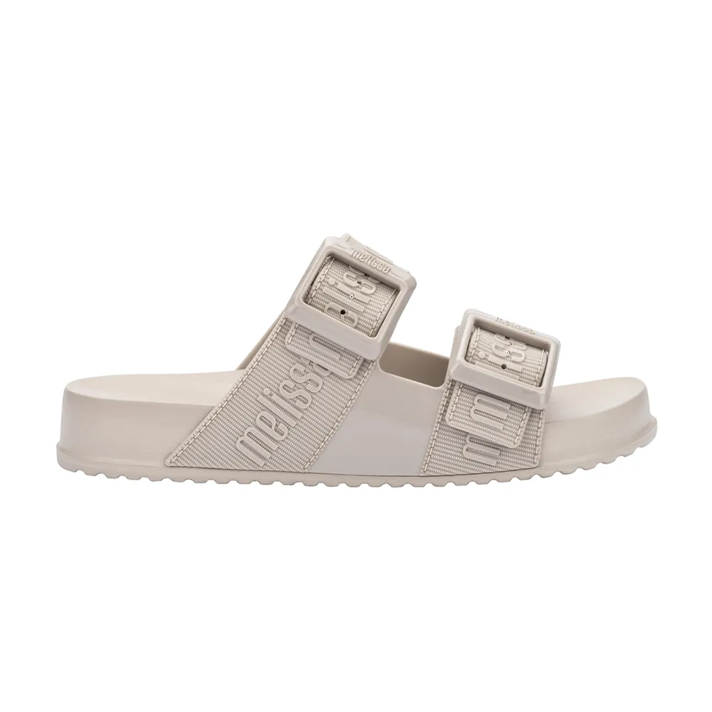 【Melissa】LOGO印花雙帶拖鞋(米色) 防潑水