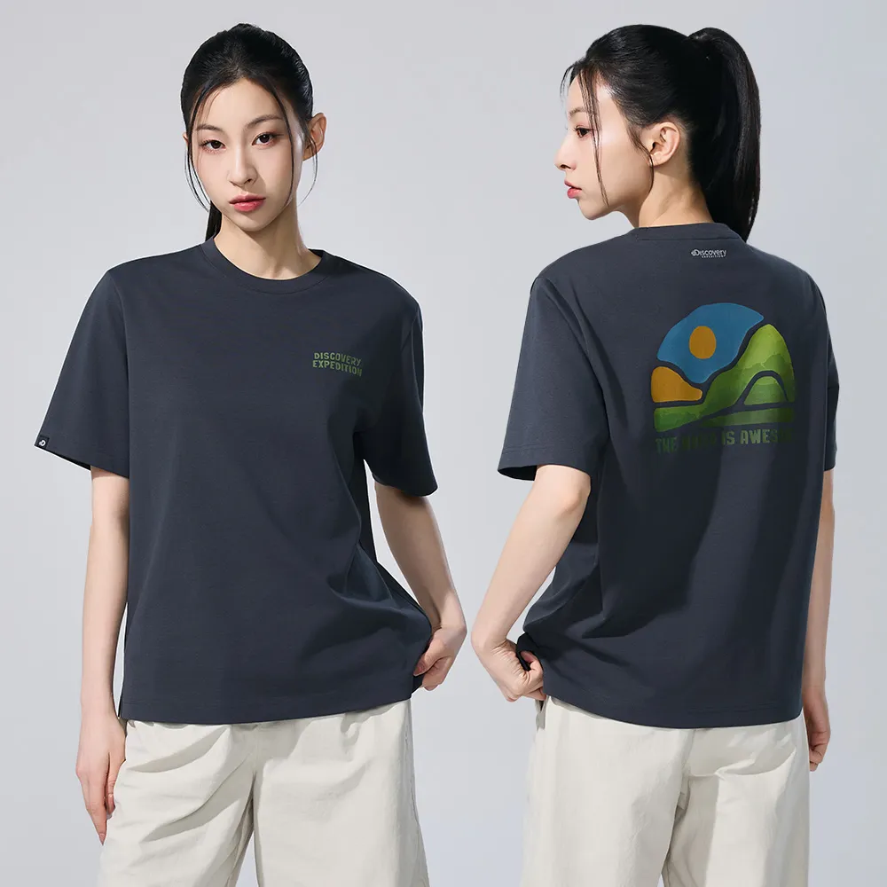 【Discovery Expedition】Freshvent 日出圖案短袖T恤 上衣 (DXRS8B063-DGS)