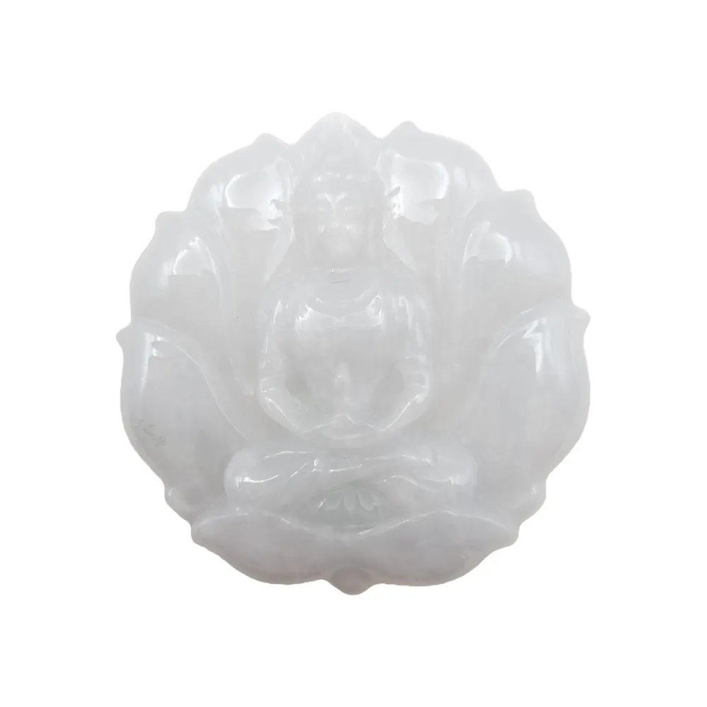 【藏古祥館】翡翠蓮花觀音 SB28 (宗教開運  翡翠)