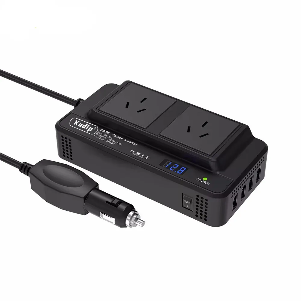 【Felsted 菲仕德】200W車載逆變器 12V轉110V 車用電源轉換器 修正弦波逆變器 電壓數顯 10重防護