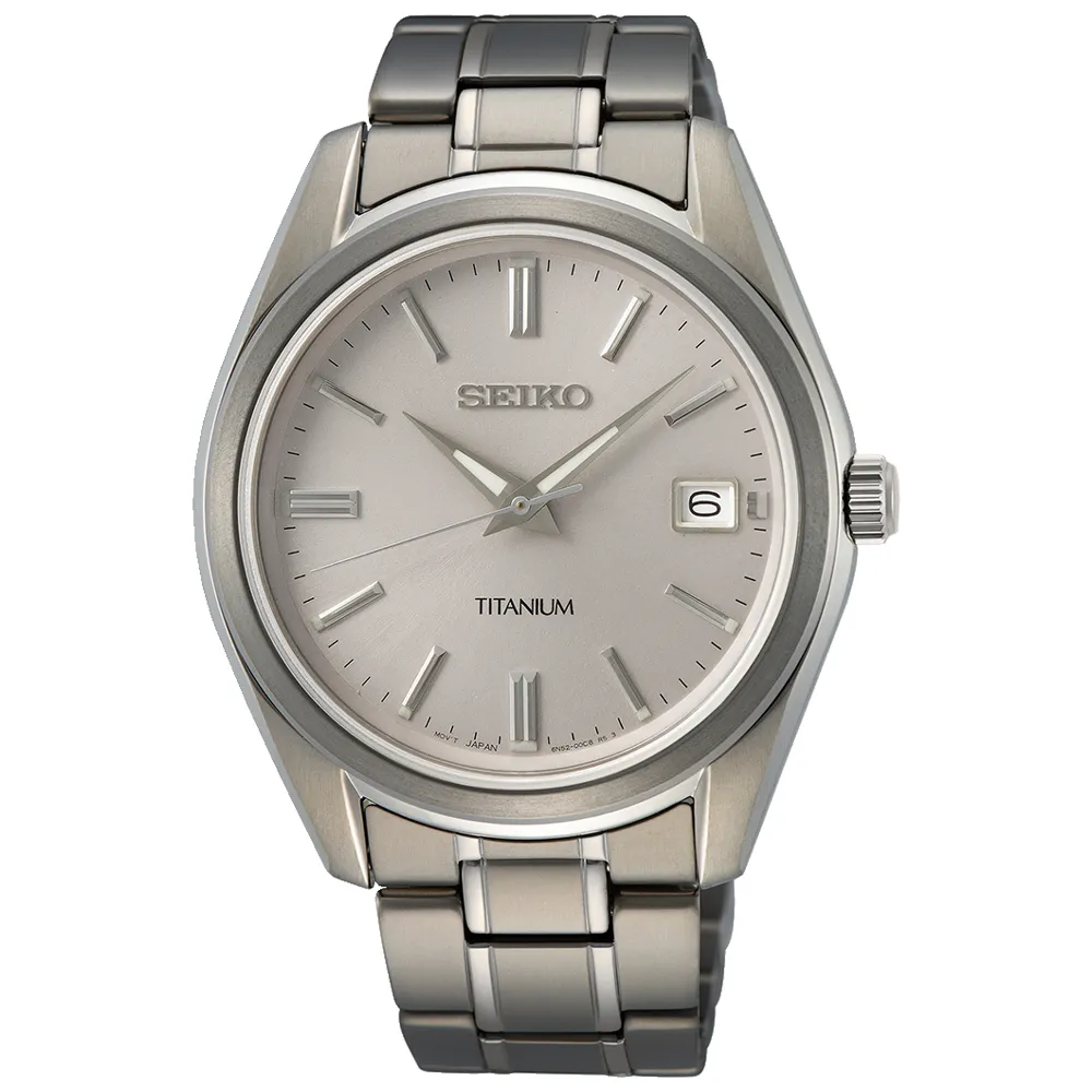 【SEIKO 精工】CS 都會簡約鈦金屬大三針時尚男錶-銀/40mm  雙11(SUR369P1/6N52-00B0S)送禮