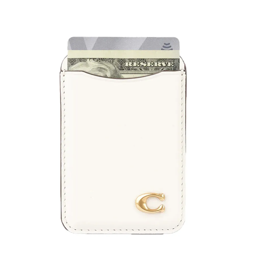 【COACH】精品MagSafe 卡套 象牙白