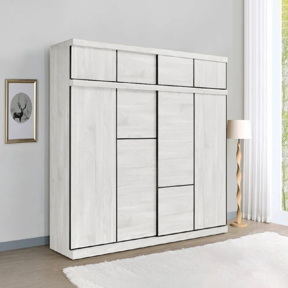 【ASSARI】6尺音笛雅加高推門衣櫃(寬182x深61x高245cm)