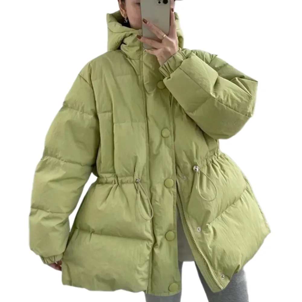 【巴黎精品】現貨+預購 真羽絨90%白鴨絨羽絨外套羽絨衣夾克(連帽收腰抽繩短款防寒保暖女外套7色p1ah43 5P)