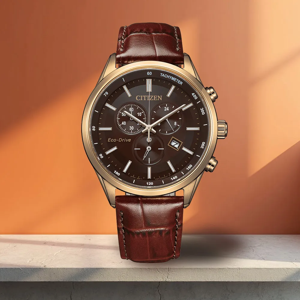 【CITIZEN 星辰】Eco-Drive 光動能計時腕錶 手錶 男錶-42mm(AT2573-07X) 中秋 送禮自用
