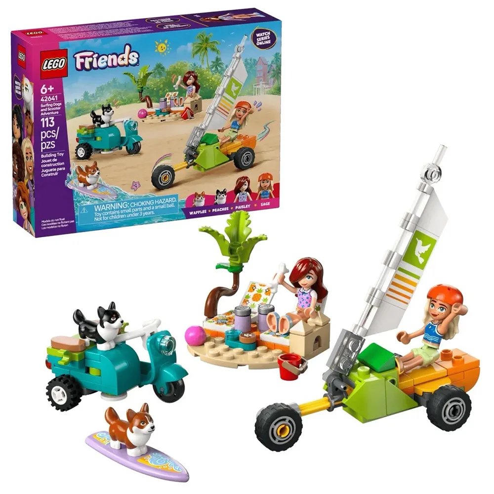 【LEGO 樂高】42641 衝浪狗狗和摩托車冒險 Surfing Dogs and Scooter Adventure 扮演 積木 玩具