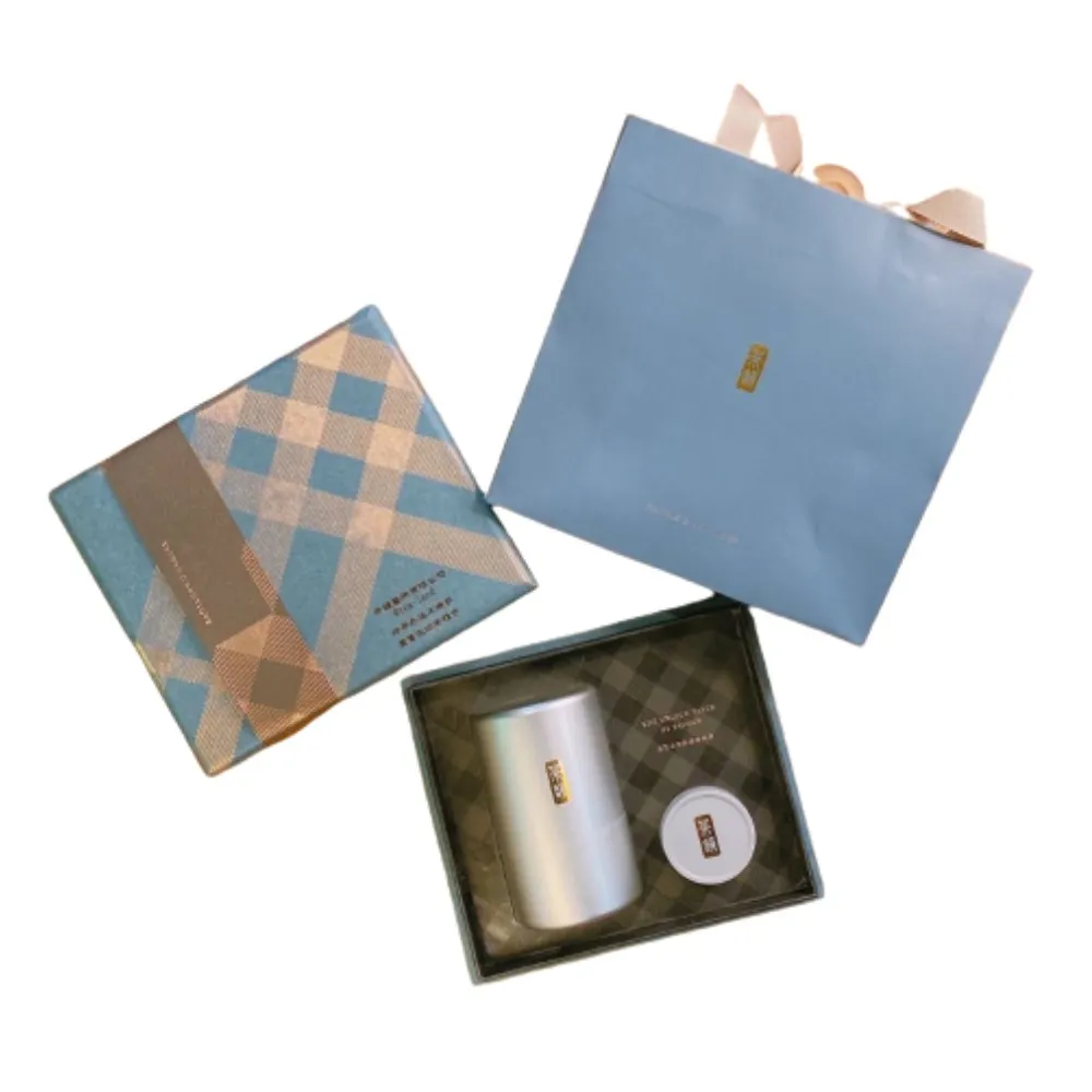 【茶韻】長長久久實實在在極品普洱茶葉禮盒 135克/罐裝 頂級宮廷金針白蓮 茶葉禮盒 (熟散茶/附提袋)(中秋禮