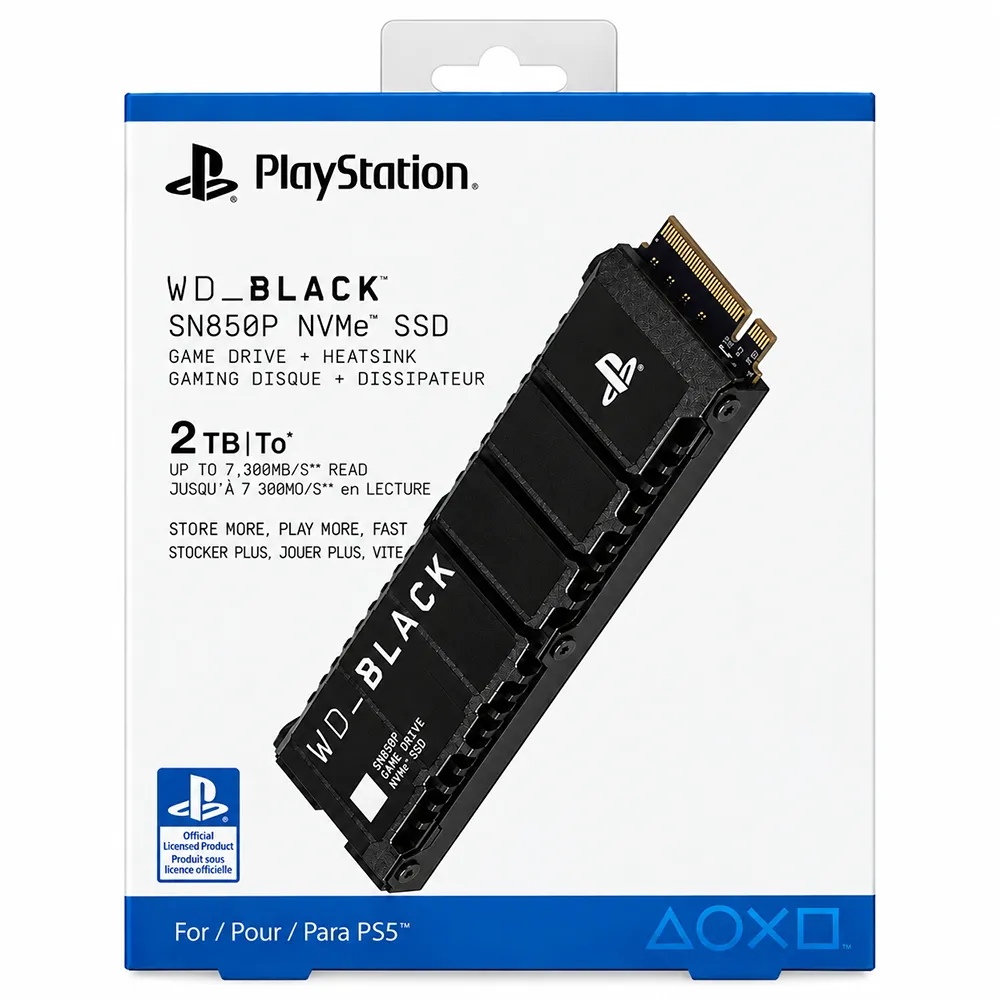 【WD 威騰】Black SN850P 2TB PCIe Gen4 NVMe M.2 SSD 固態硬碟 PS5專用散熱片版