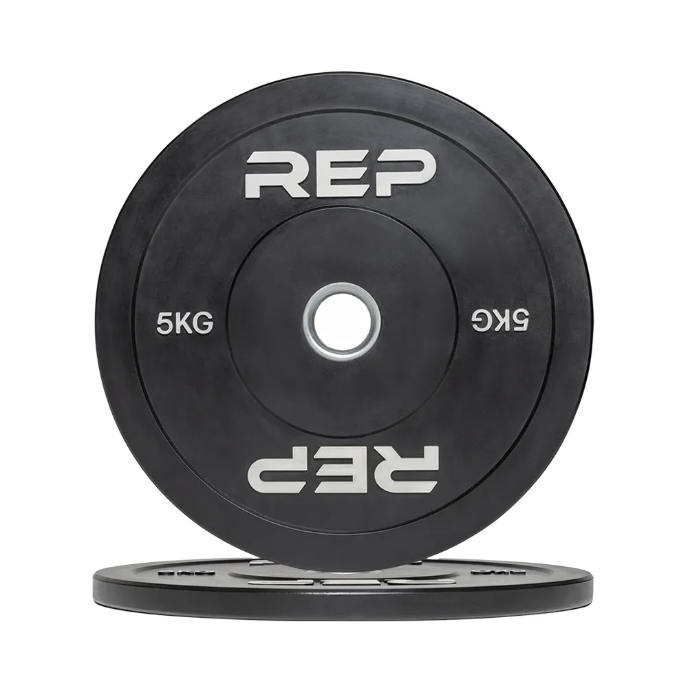 【REP】包膠槓片 5KG 黑色（2入裝）奧林匹克包膠槓片
