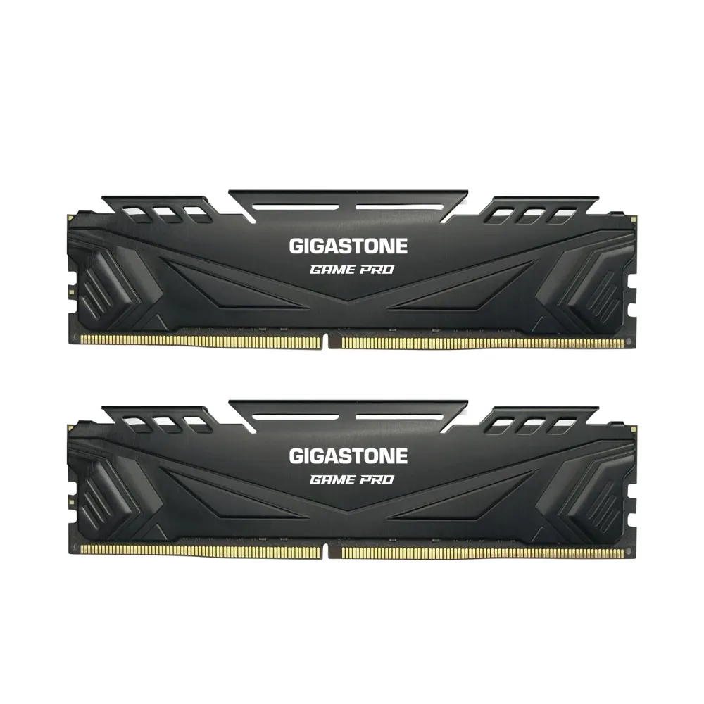 【Gigastone 立達國際】Game Pro DDR4 3200 16GB 電競超頻 桌上型記憶體-黑(PC專用/8GBx2)