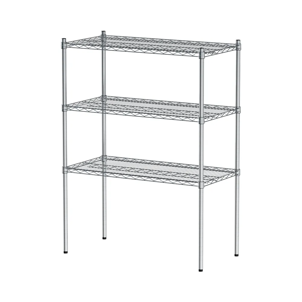 【dayneeds 日需百備】荷重型 90x45x120公分 電鍍（鎖管）三層架(鐵力士架/收納層架/鞋架/層架/鐵架)
