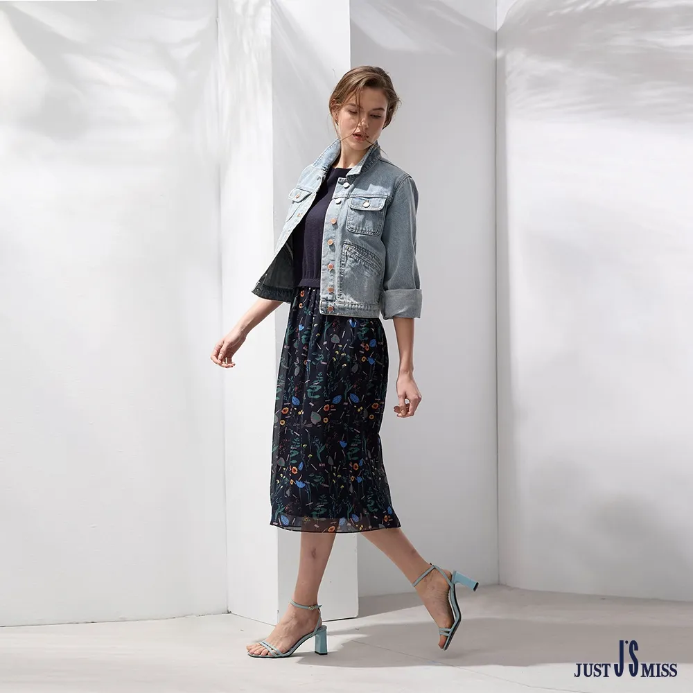 【Just J’S Miss】經典刷色排釦牛仔外套 J24S2503