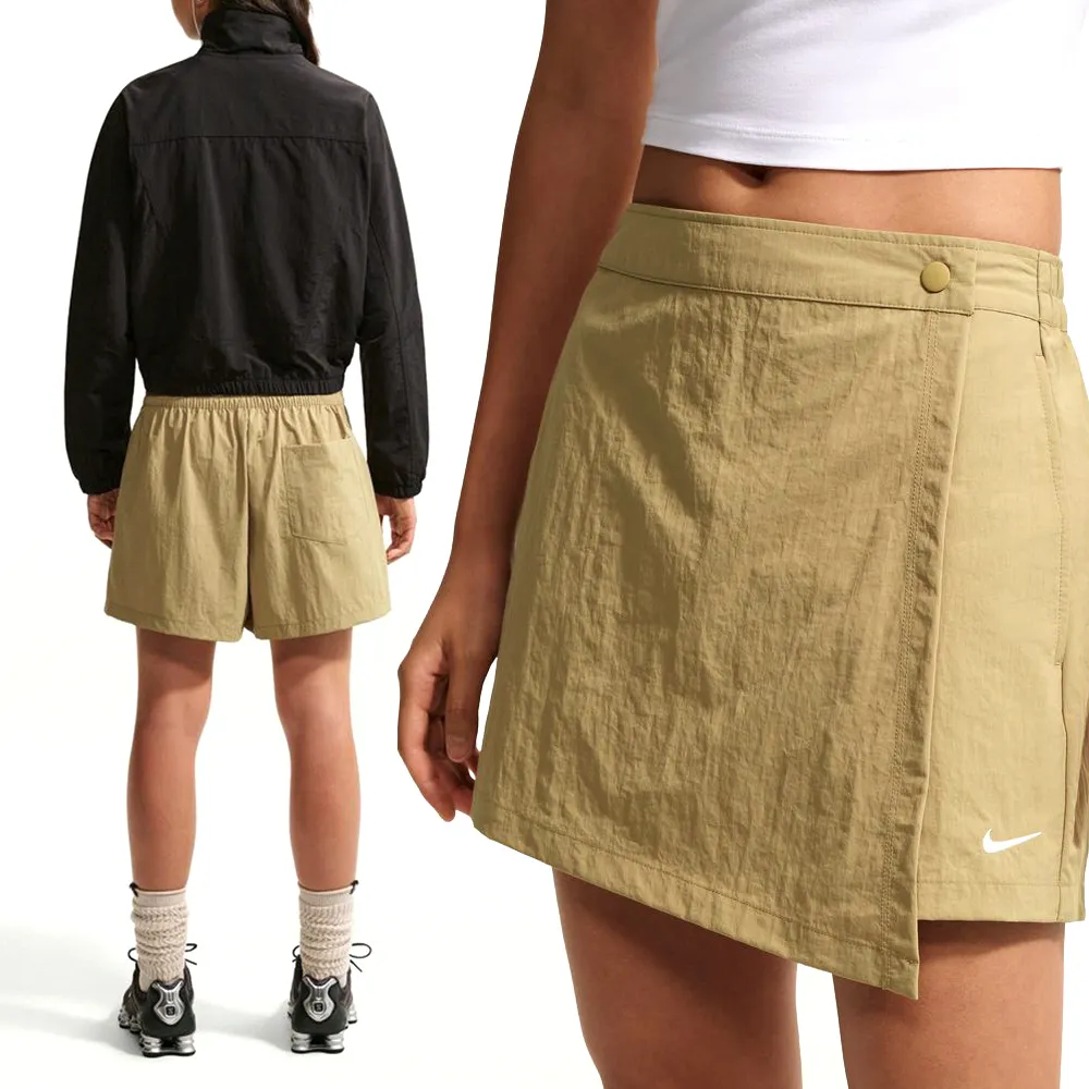 【NIKE 耐吉】As W Nsw Skort 女款 卡其色 穿搭 休閒 褲裙 短褲 短裙 IR1649-297
