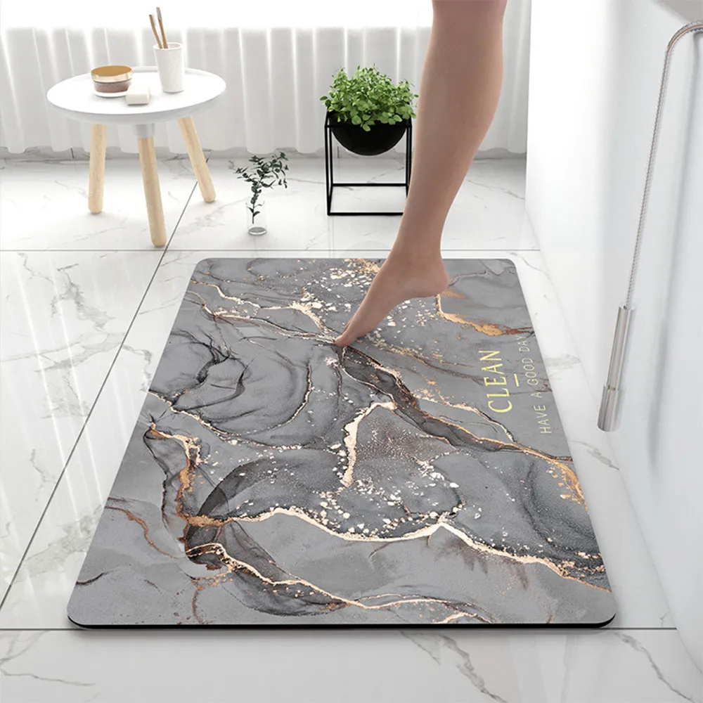 【簡約家具】軟式珪藻土吸水止滑地墊 80X120公分(多款顏色 硅藻 踏墊 浴室 止滑 速乾 沐浴)