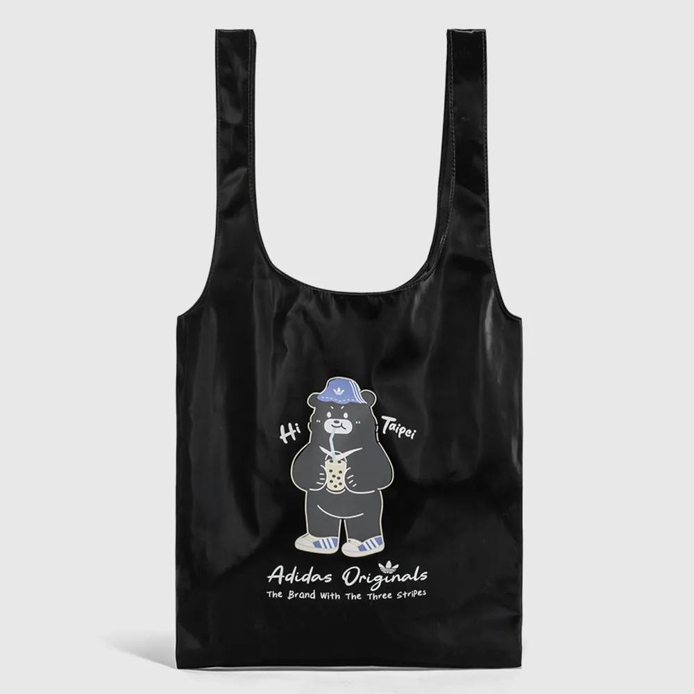 【adidas 愛迪達】Tp Bear Tote B 托特包 肩背 手提 黑 黑熊 台北(LD6401)