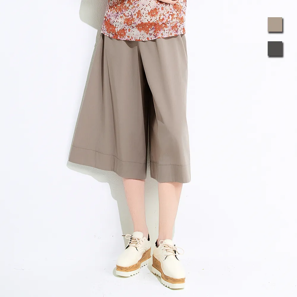 【TOWN’WEAR 棠葳】休閒口袋涼感九分褲 2色(女下著/女下身/長褲/鬆緊腰頭/機能性)