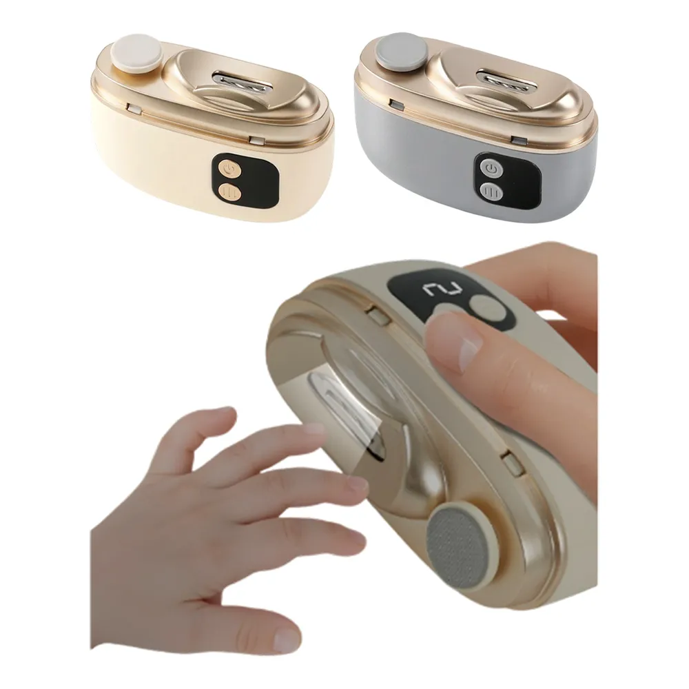 【Meia】電動磨甲器 指甲修剪器 嬰兒成人兩用 照明防夾電動指甲刀 安全修甲器
