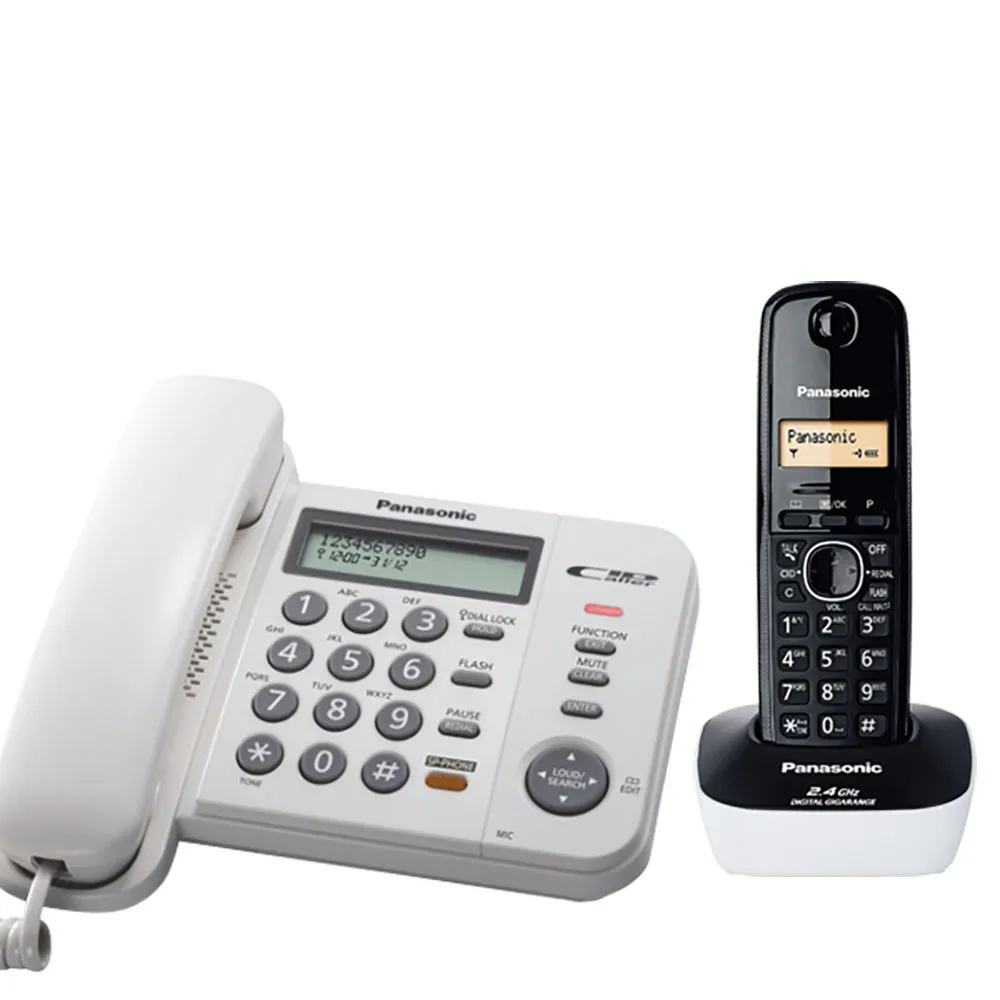 【Panasonic 國際牌】經典有線+無線電話組(KX-TS580 + KX-TG3411)