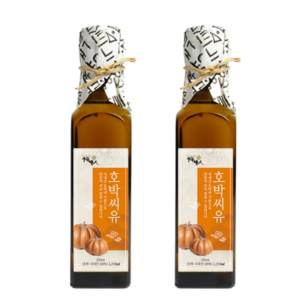 【千年味人】初榨冷壓南瓜籽油 2瓶組(250ml/瓶)
