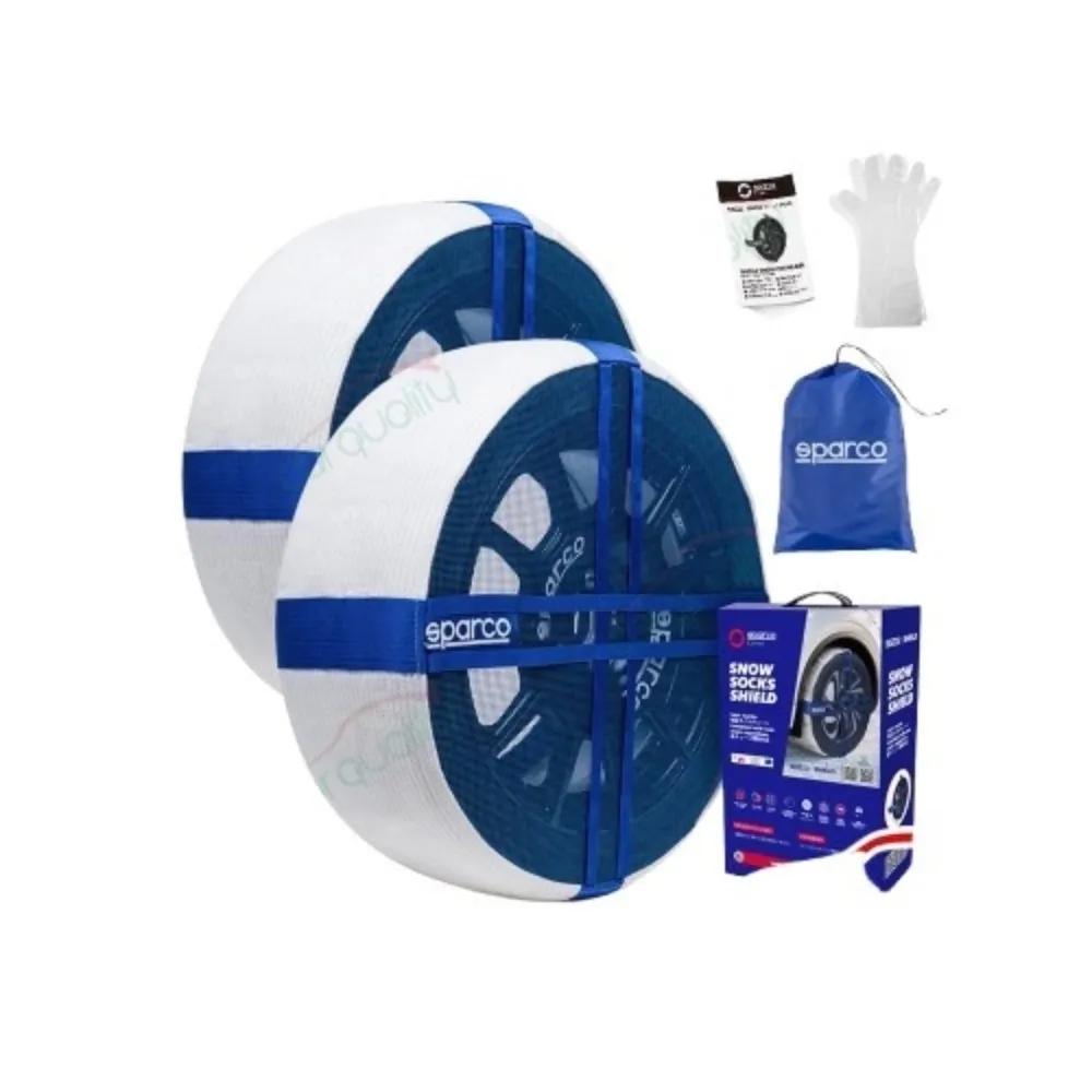 【Sparco】SPARCO 輪胎防滑雪襪 235R52/XS SPT624 雪套 雪鏈 一組兩入(車麗屋)