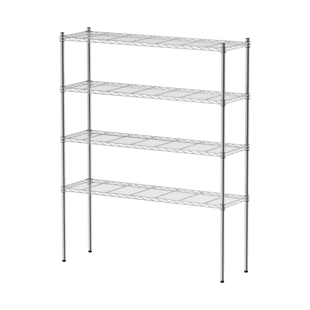 【dayneeds 日需百備】輕型 120x35x150公分 電鍍（鎖管）四層架(鐵力士架/收納層架/鞋架/展示架/層架/鐵架)