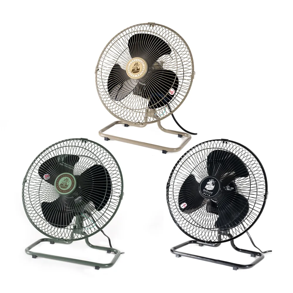 【樂活不露】12吋360度靜音型工業風扇(工業用桌扇 露營電扇 戶外電風扇 帳篷風扇 靜音電扇)