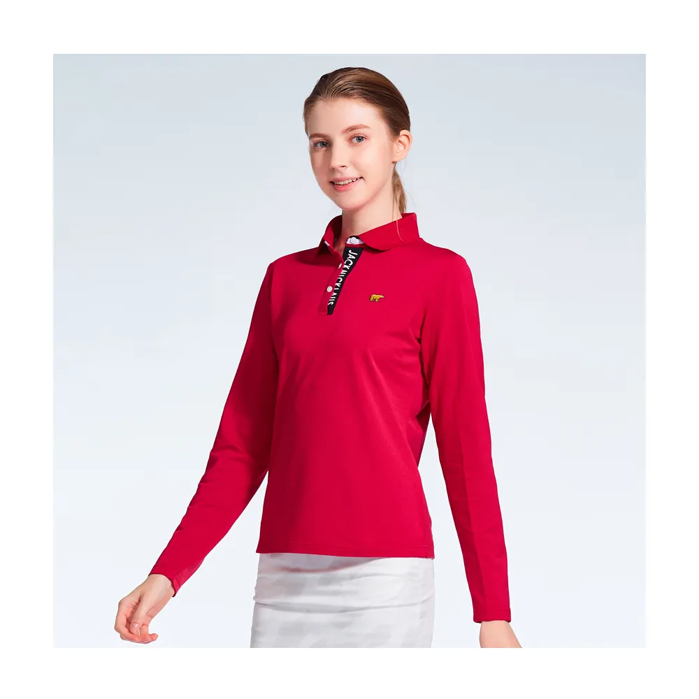 【Jack Nicklaus 金熊】金熊GOLF女款經典系列POLO衫/高爾夫球衫(紅色)