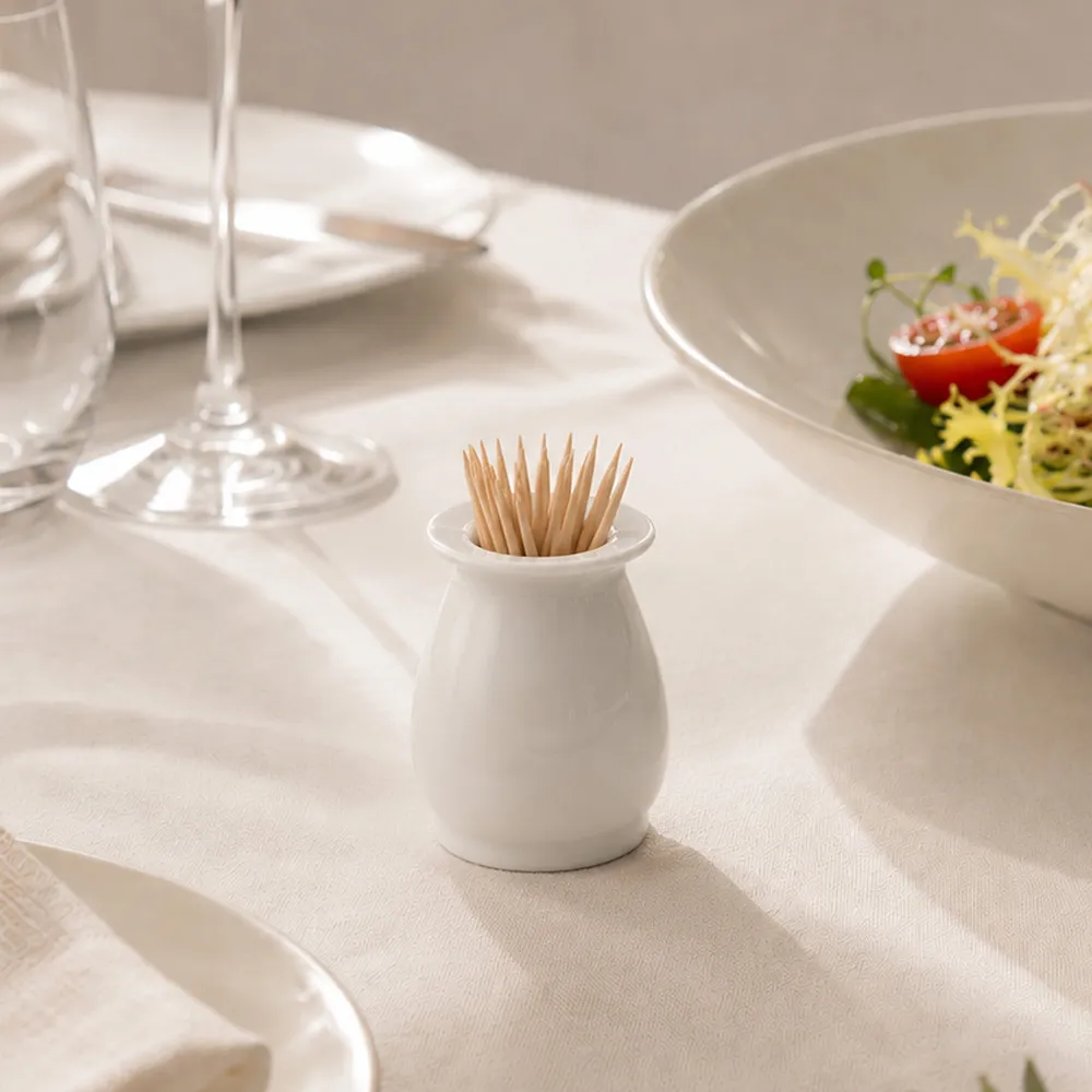 【Royal Porcelain】IUSE研選 PRIMA牙籤盅 H5cm-4入(泰國皇室御用餐瓷 環保裸裝)