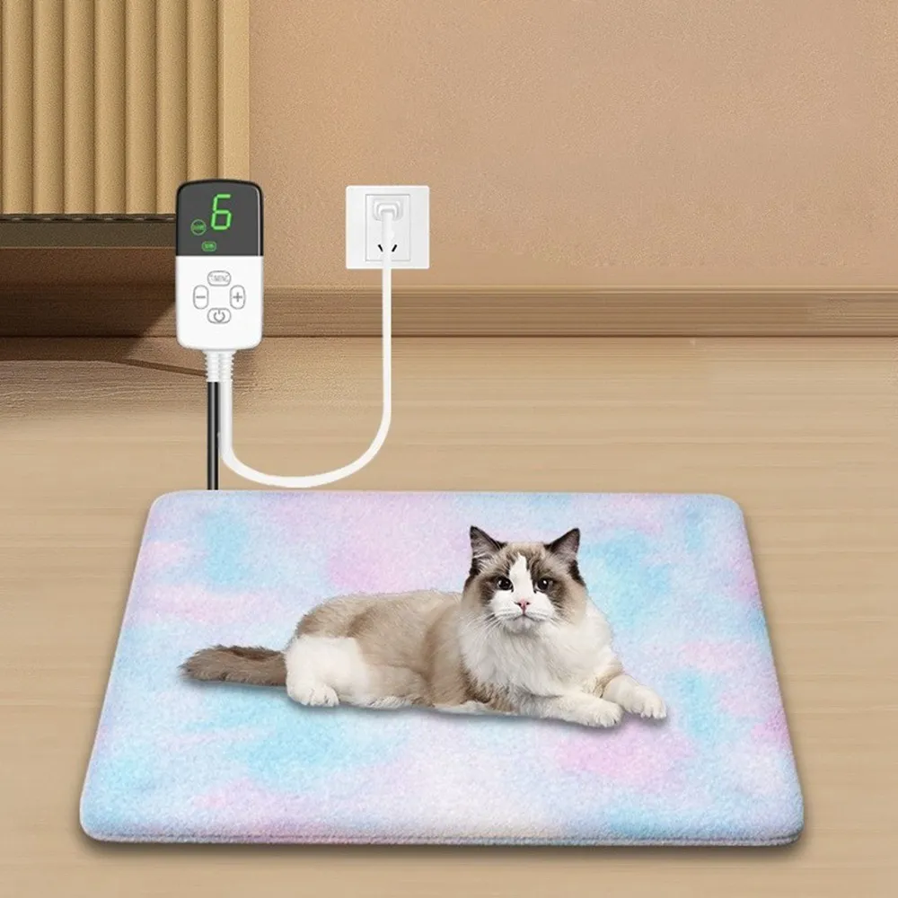 【Quality 聚家】寵物電熱毯 寵物電毯 寵物加熱墊 寵物保暖 60*90CM/智能控溫/防水防潮/4種定時/液晶顯示