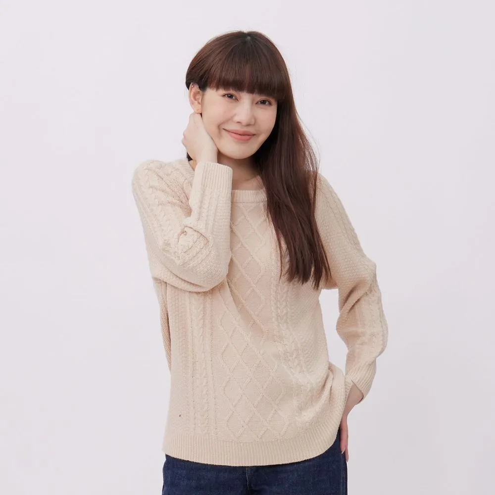 【so that’s me 好我】Argyle菱形紋圓領長袖針織衫(奶茶)