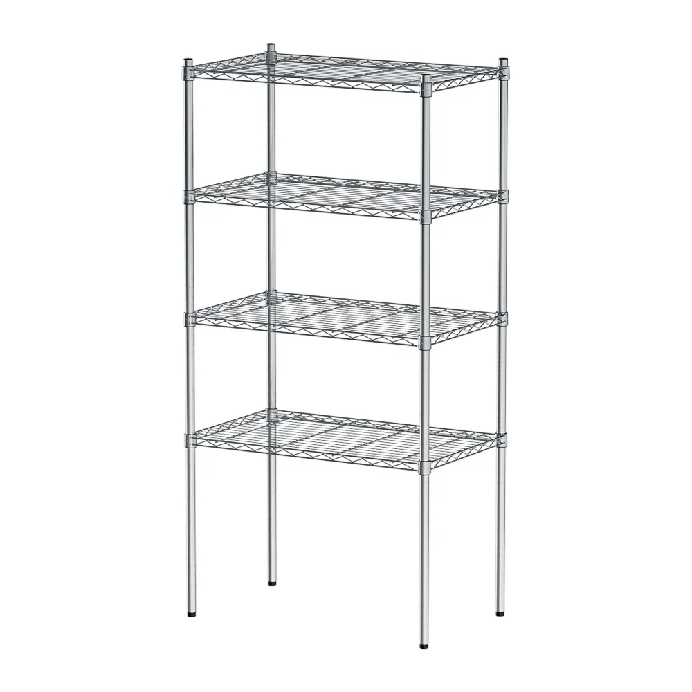 【dayneeds 日需百備】輕型 75x45x150cm 四層電鍍（鎖管）波浪架(展示架/儲藏架/收納層架/層架/鐵架)