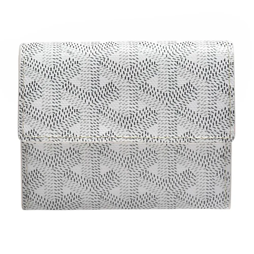 【GOYARD 高雅德】經典MARIGNY系列手工帆布暗釦零錢包(白色)