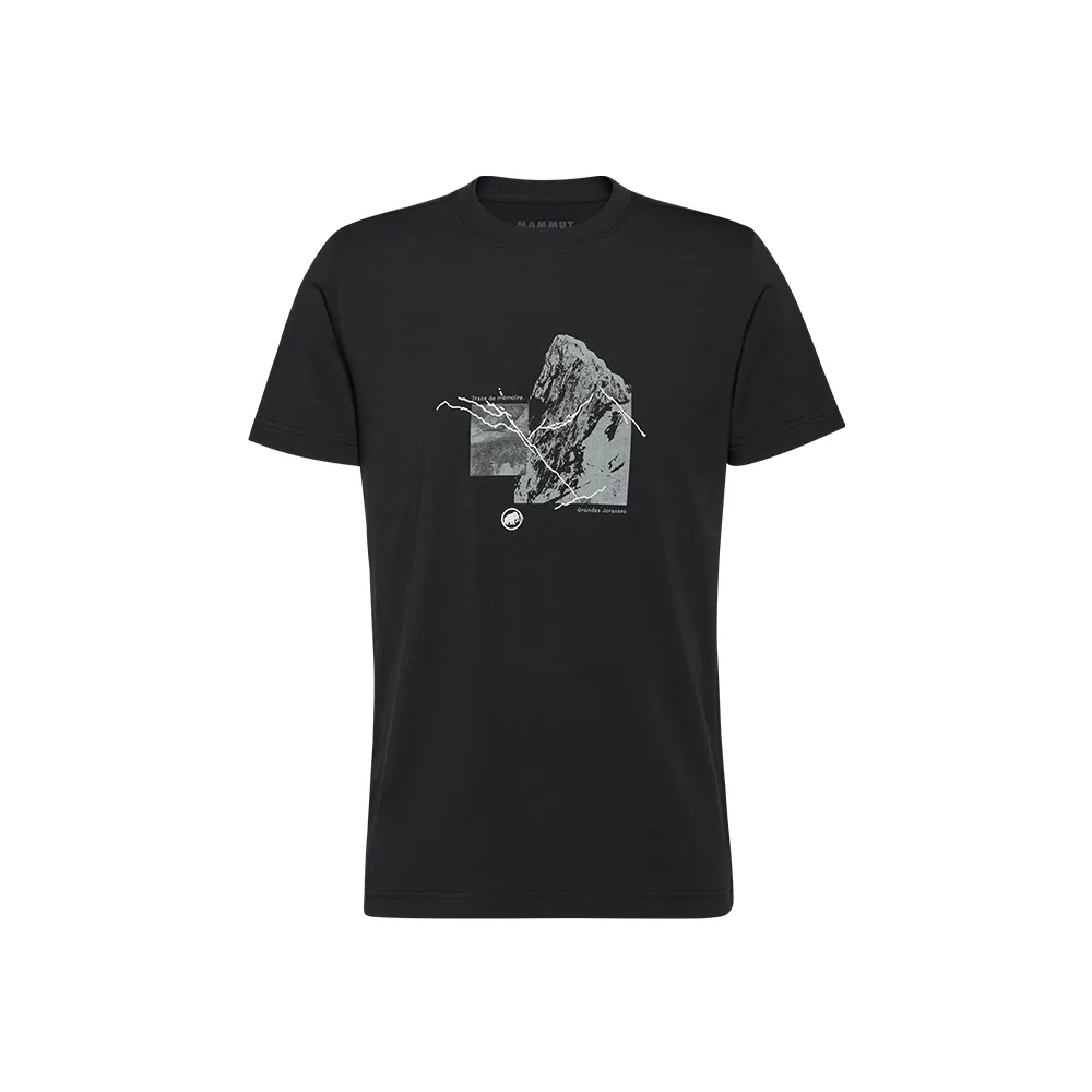 【Mammut 長毛象官方直營】Mountain T-Shirt Men 4208m 有機棉混紡機能短袖T恤 男款 黑色 #1017-06500