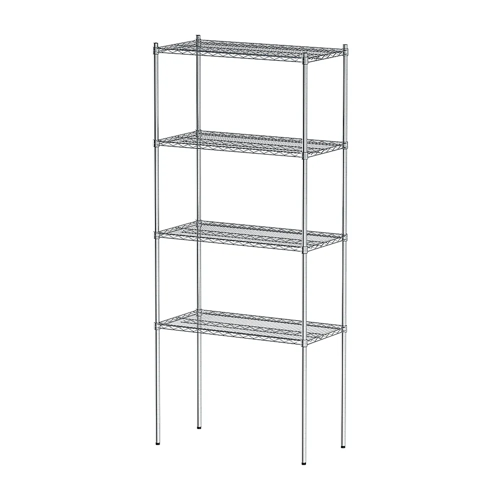 【dayneeds 日需百備】荷重型 90x45x210公分 電鍍（鎖管）四層架(鐵力士架/收納層架/鞋架/展示架)