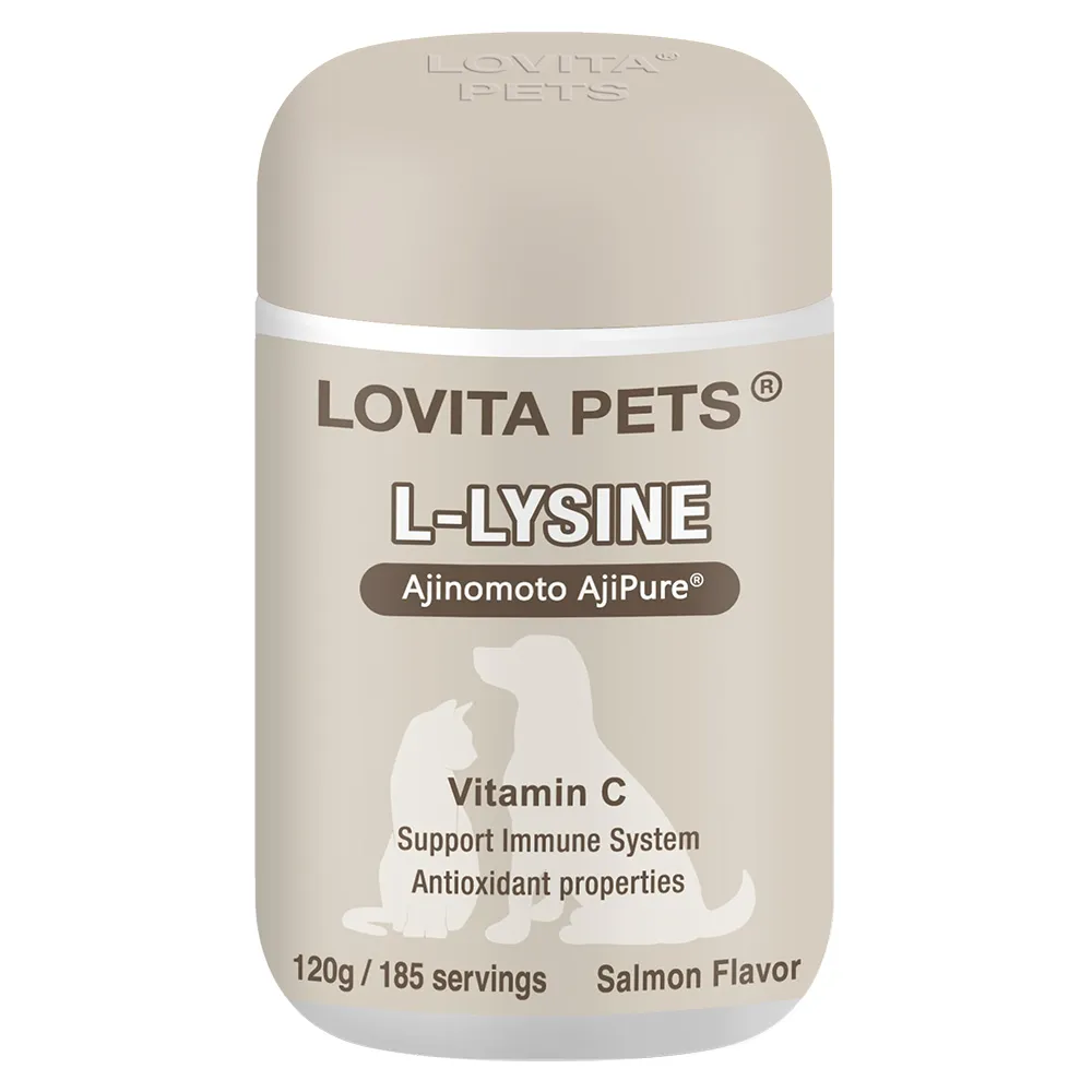 【LOVITA 愛維他】LOVITA PETS  寵物離胺酸粉*1瓶(寵物保健 含維他命C  120g 鮭魚風味)