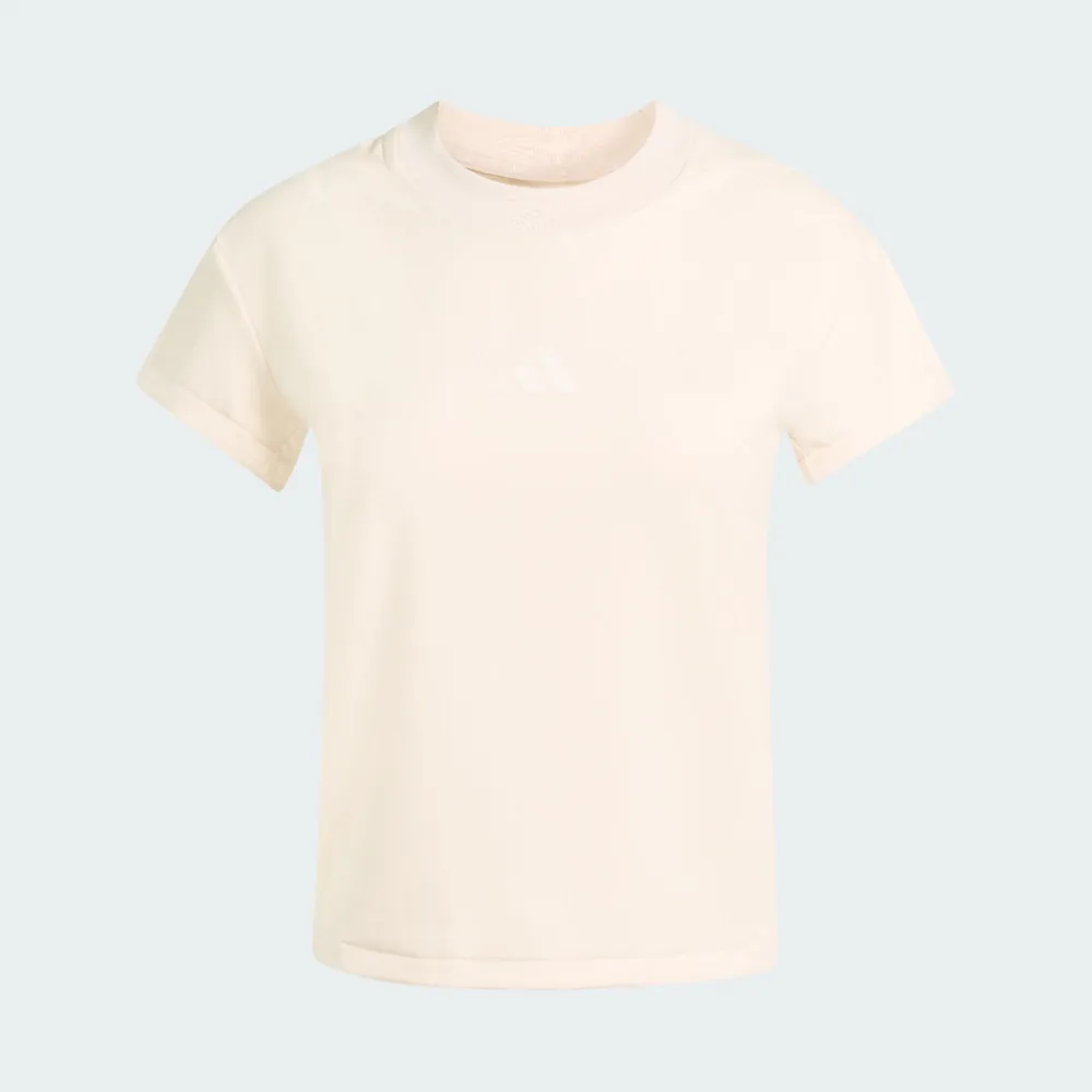 【adidas 愛迪達】W Z.n.e. Bb Tee 女 T恤 運動上衣 休閒短袖 淡粉 亞版(KC7742)