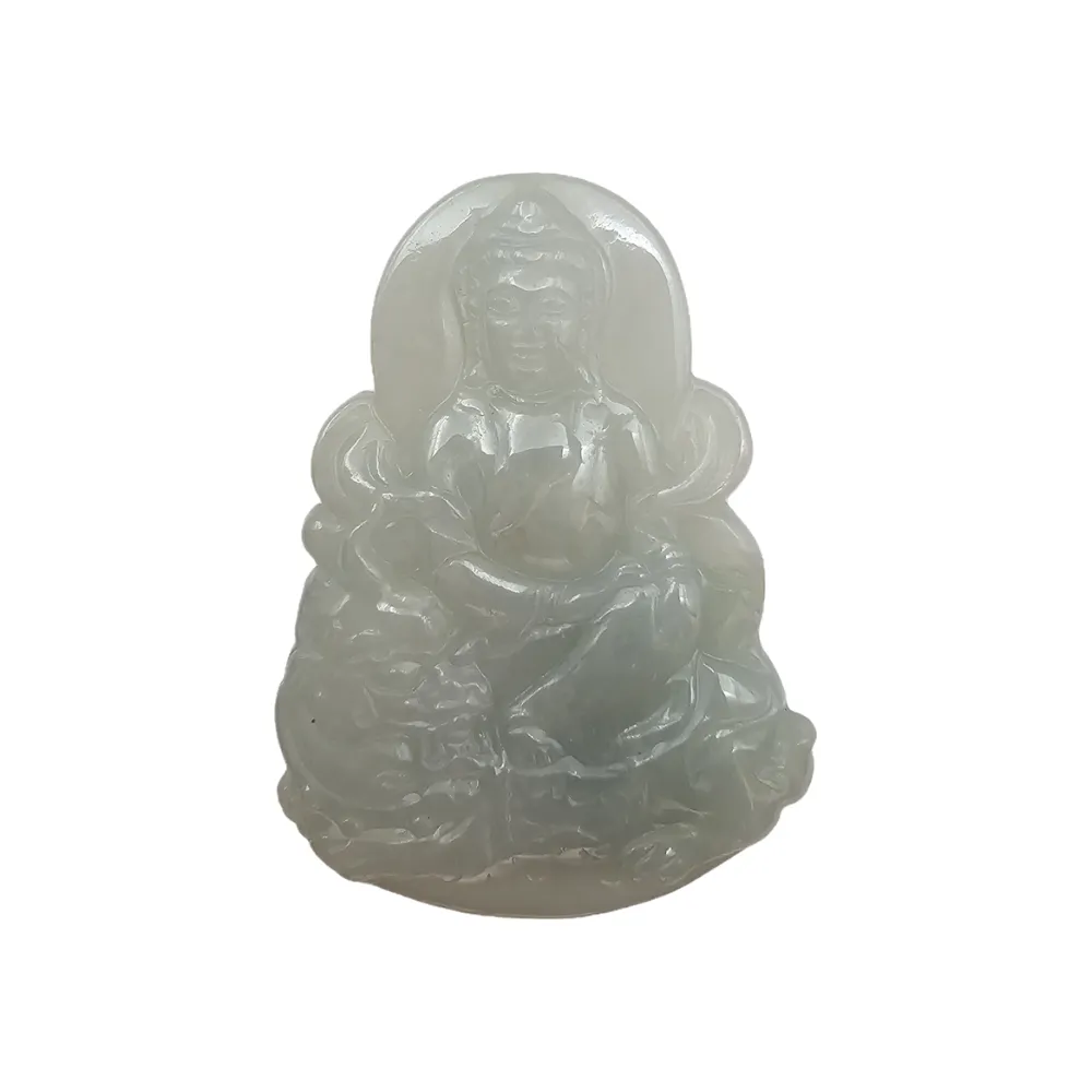【藏古祥館】翡翠文殊菩薩 SB33 (宗教開運  翡翠)
