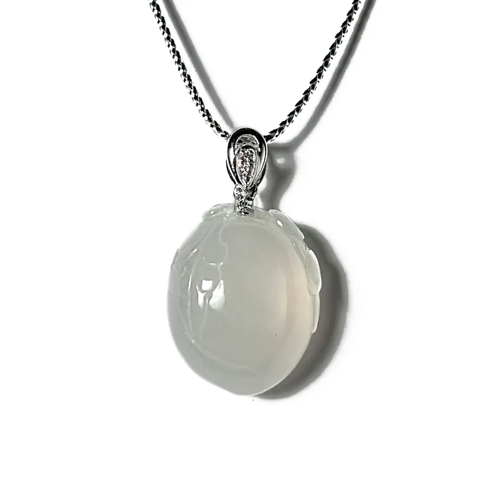 【Fubibaoding jeweler 富璧寶鼎珠寶】冰種翡翠小桃 (天然A貨 冰種翡翠 送禮)