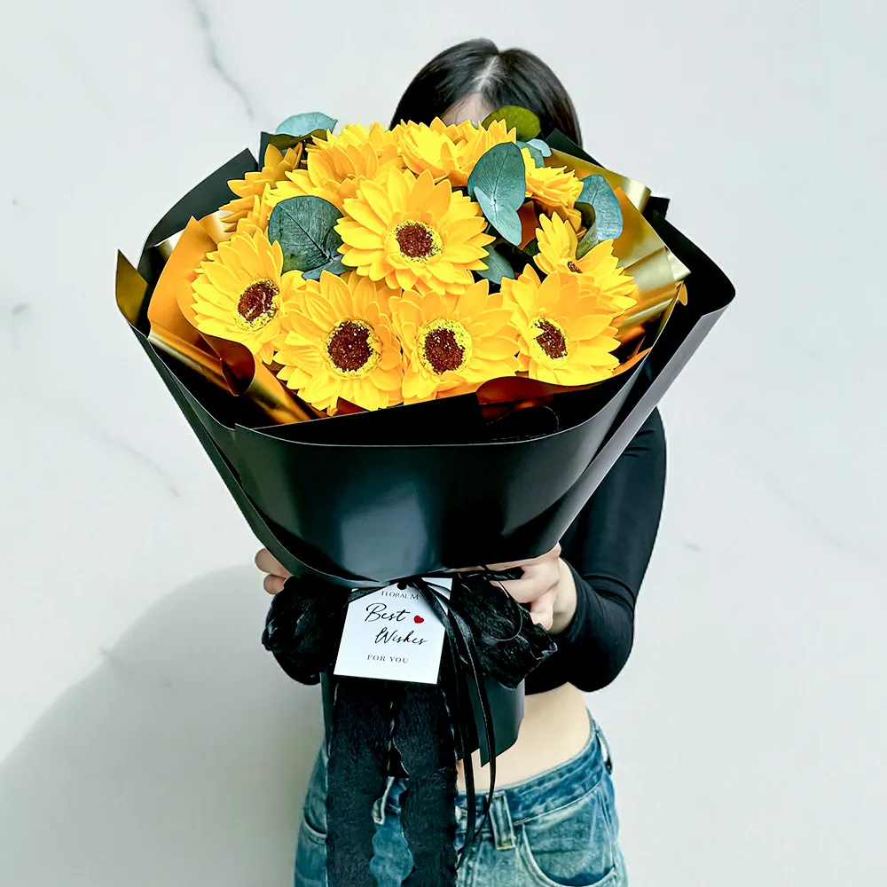 【Floral M】璀璨盛宴向日葵香水花束(畢業花束/香水花束/向日葵花束/畢業禮物/祝福花束)