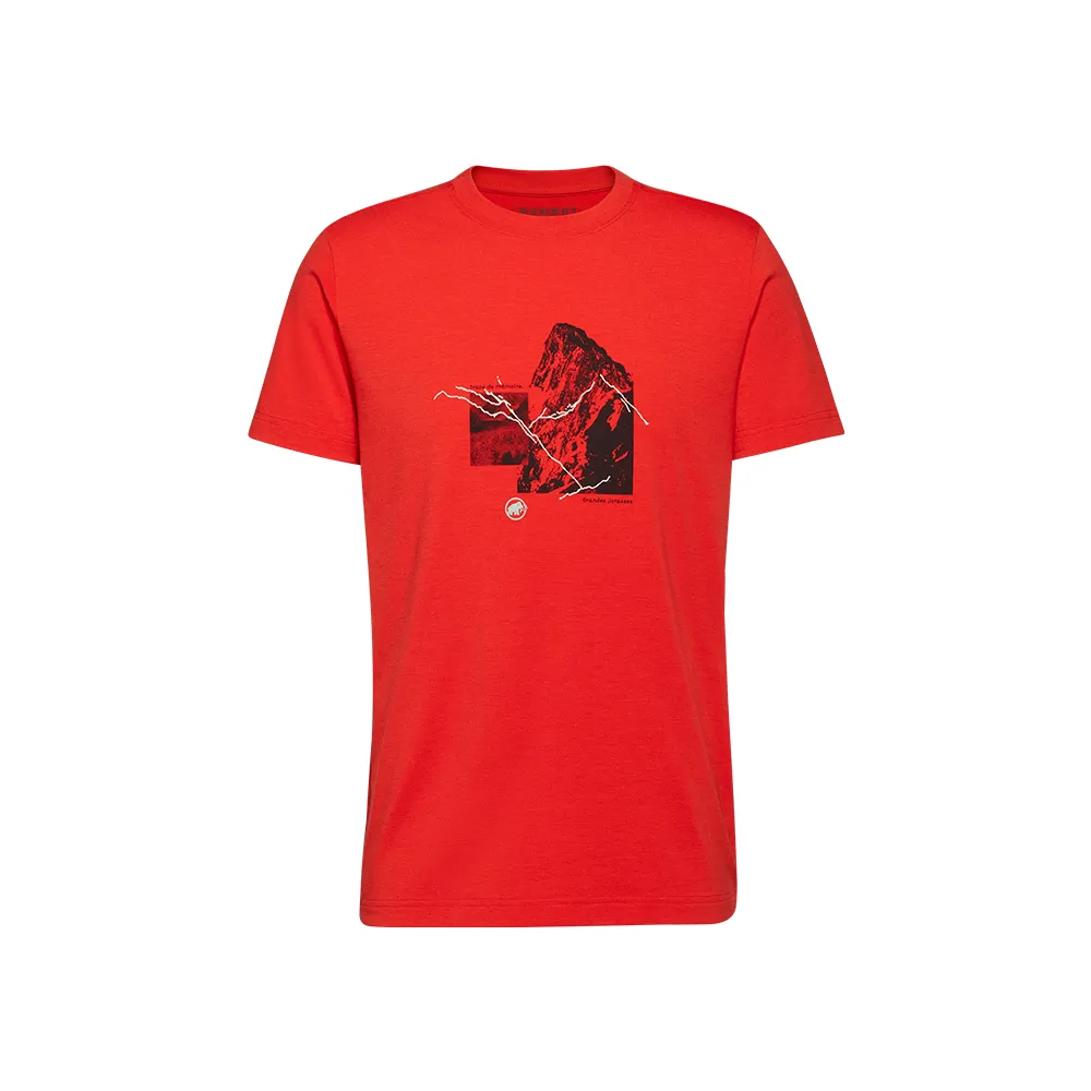 【Mammut 長毛象官方直營】Mountain T-Shirt Men 4208m 有機棉混紡機能短袖T恤 男款 經典紅 #1017-06500