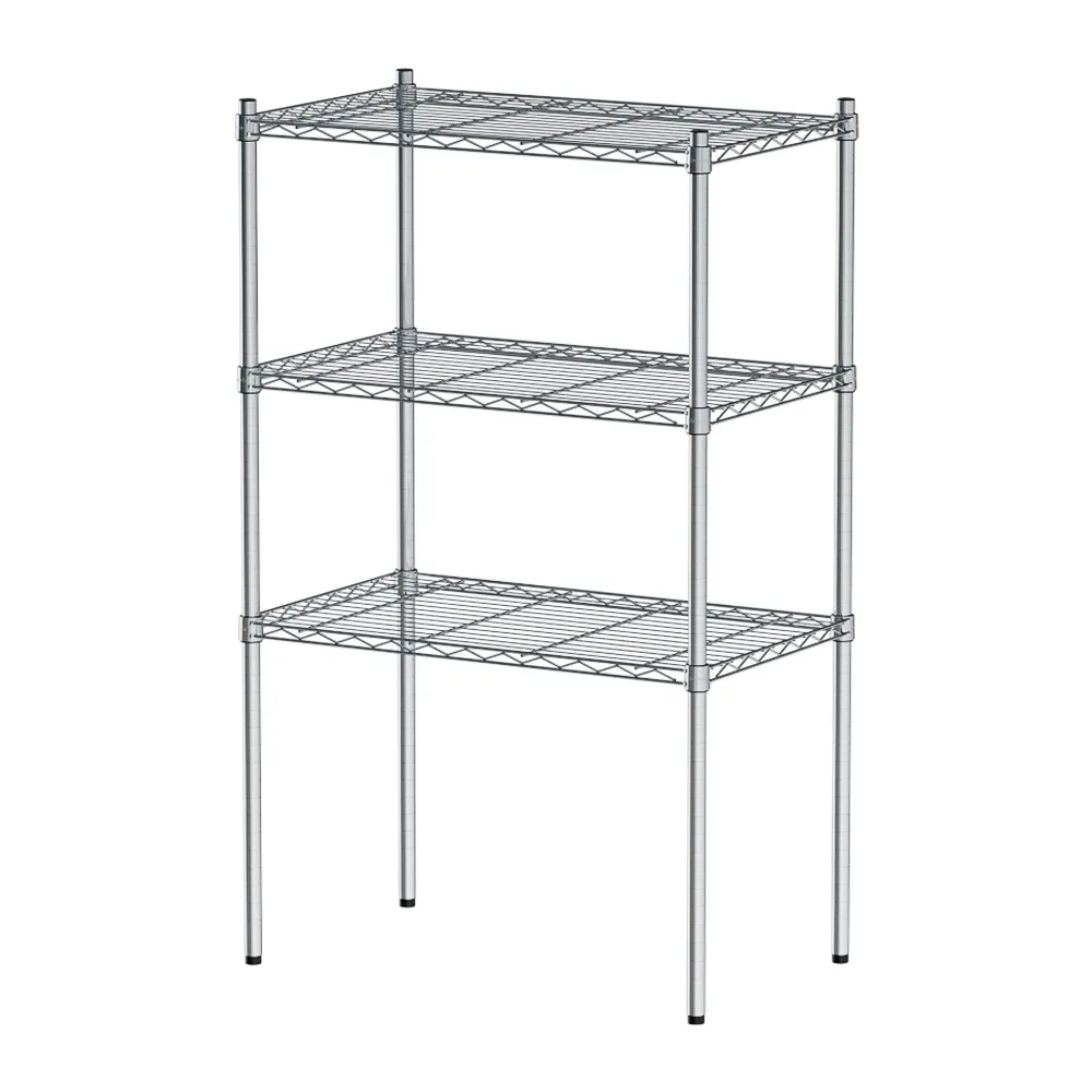 【dayneeds 日需百備】輕型 75x45x120cm 三層電鍍（鎖管）波浪架(展示架/儲藏架/收納層架/層架/鐵架)