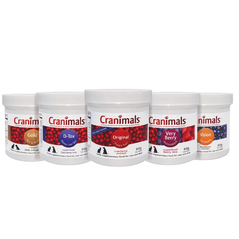 【Cranimals 克萊莓】加拿大原裝進口蔓越莓保健粉系列(歐美寵物泌尿道保健領導品牌/天然有機)
